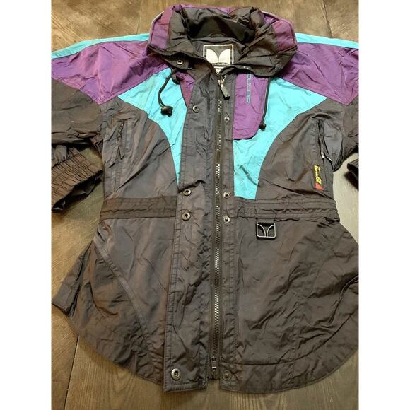 Vtg Couloir Ski Coat Jacket Fabric Entrant GII Insulated Full Zip Sz M Womens 8 - Picture 7 of 11